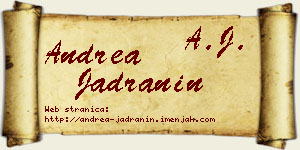Andrea Jadranin vizit kartica